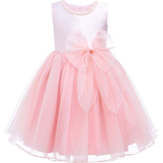 Felice Tulle Bow Dress, Blush