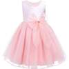 Felice Tulle Bow Dress, Blush - Dresses - 1 - thumbnail