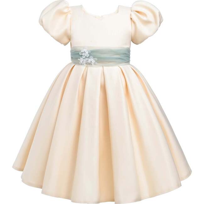 Easton Teacup Belt Dress, Ivory