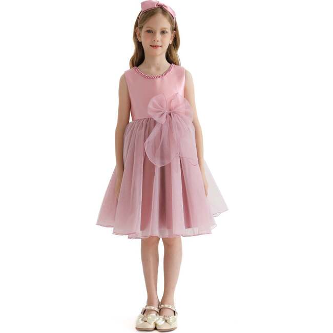 Felice Tulle Bow Dress, Pink - Dresses - 2