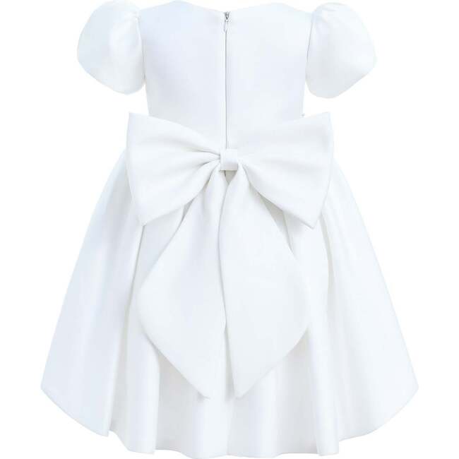 Leona Floral Teacup Bow Dress, Ivory - Dresses - 4