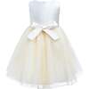 Felice Tulle Bow Dress, Champagne - Dresses - 4