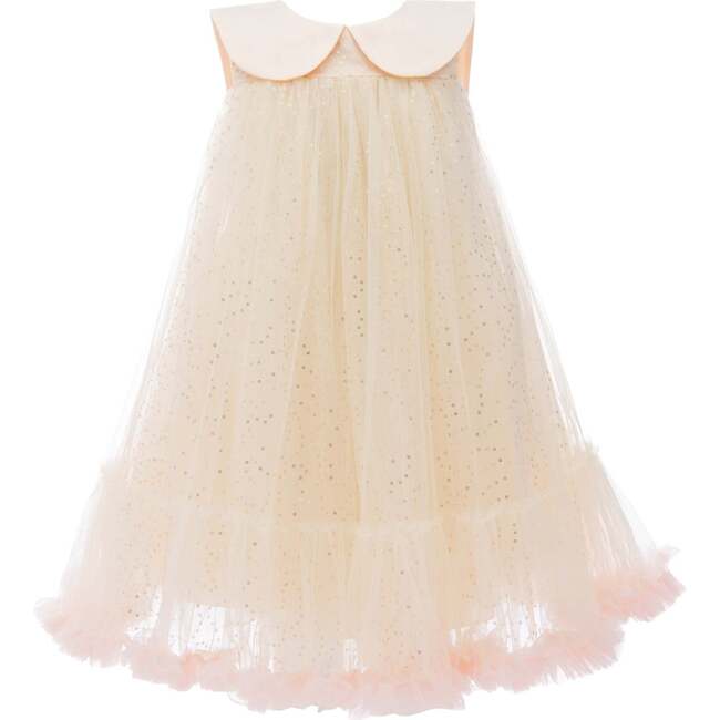 Caledonia Pleated Dress, Champagne