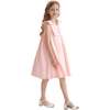 Palermo Satin Bow Pleated Dress, Pink - Dresses - 3