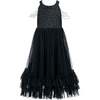 Tripoli Heart Sleeveless Dress, Black - Dresses - 1 - thumbnail