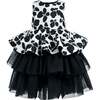 Nazareen Floral Tiered Dress, Black - Dresses - 1 - thumbnail