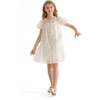 Perivale Floral Overlay Dress, White - Dresses - 2