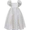 Osuna Polka Dot Teacup Dress, Cream - Dresses - 1 - thumbnail