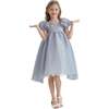 Janelle Applique Teacup Gown, Grey - Dresses - 2