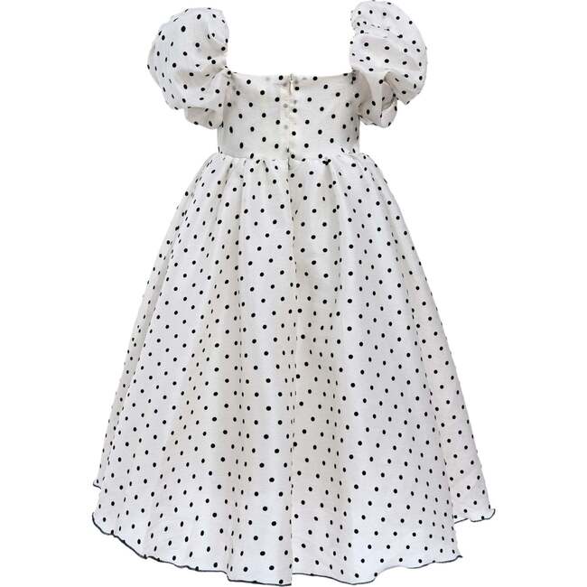 Osuna Polka Dot Teacup Dress, Cream - Dresses - 4