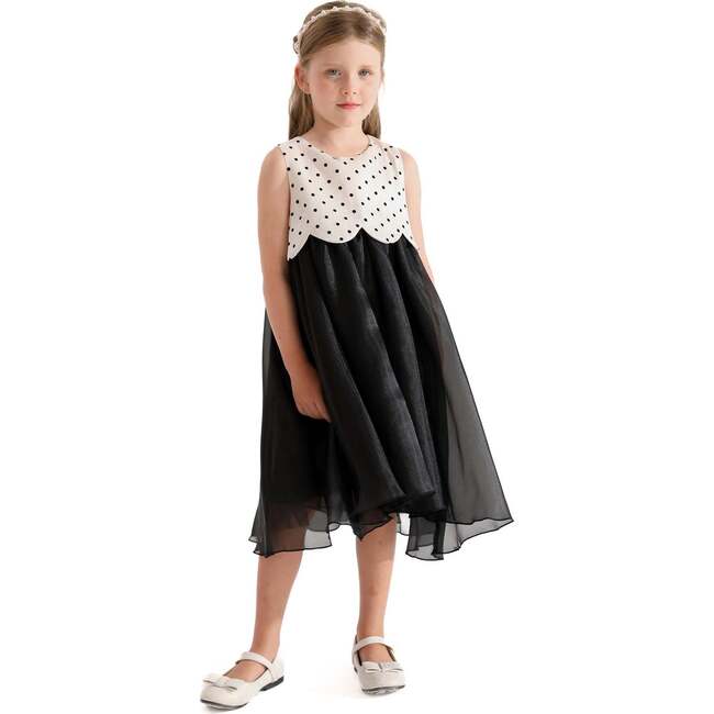 Menorca Polka Dot Dress, Black - Dresses - 3