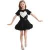 Pearl Heart Applique T-Shirt, Black - T-Shirts - 2