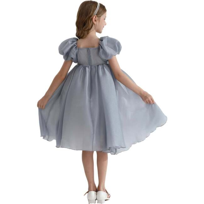 Janelle Applique Teacup Gown, Grey - Dresses - 4