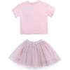 Glimmer Applique Outfit, Pink - Mixed Apparel Set - 4