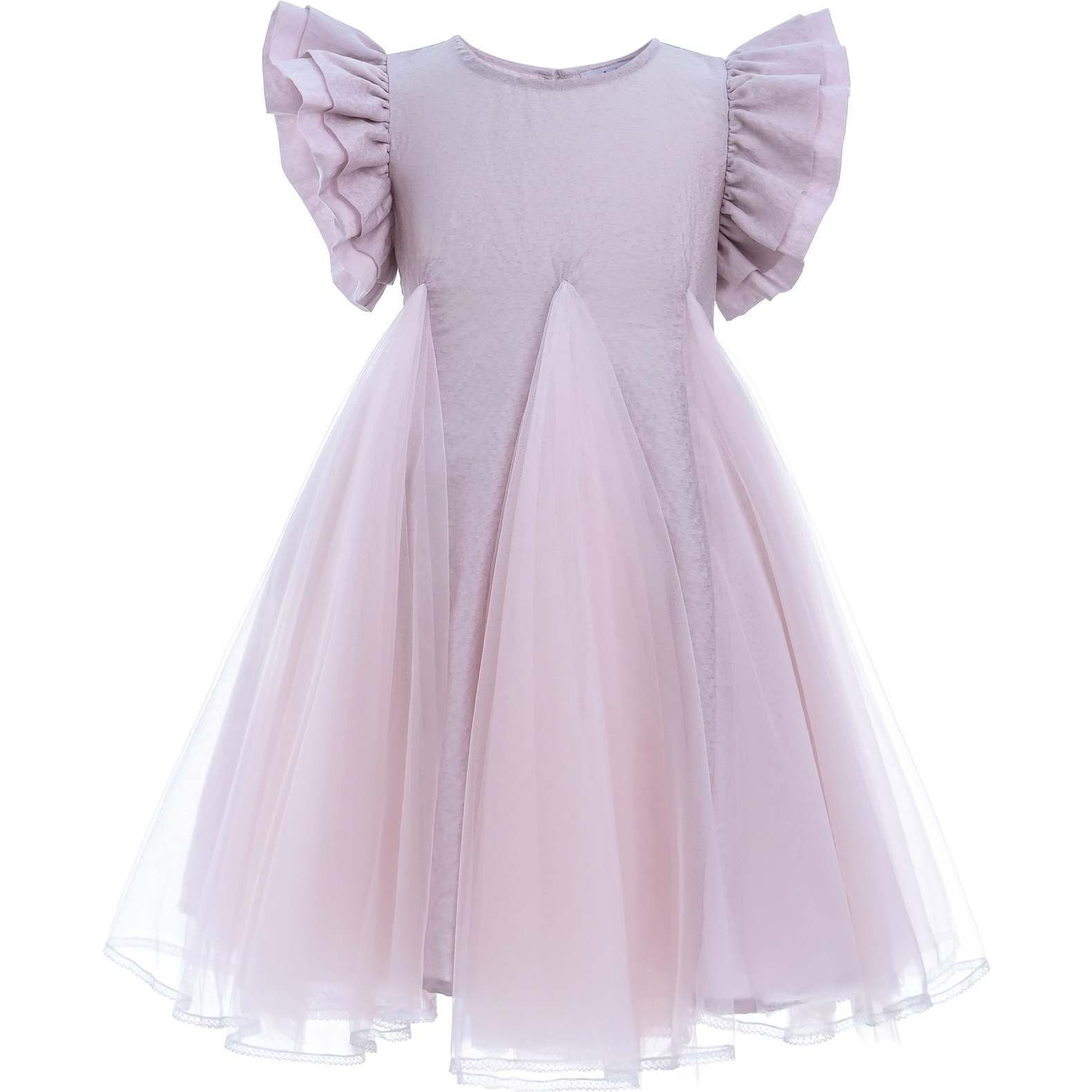 Frill Tulle Dress, Pink - Dresses - 1