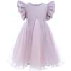 Frill Tulle Dress, Pink - Dresses - 1 - thumbnail