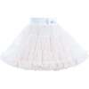 Bow Tulle Skirt, White - Skirts - 1 - thumbnail