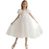 Janelle Applique Teacup Gown, White - Dresses - 2