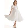 Janelle Applique Teacup Gown, White - Dresses - 3