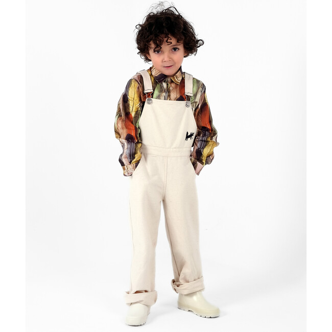 Florbela Cru Dungarees, Ecru - Overalls - 2