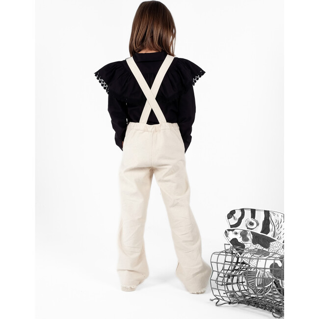 Florbela Cru Dungarees, Ecru - Overalls - 7