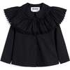 Alzira Preto Blouse, Black - Blouses - 1 - thumbnail