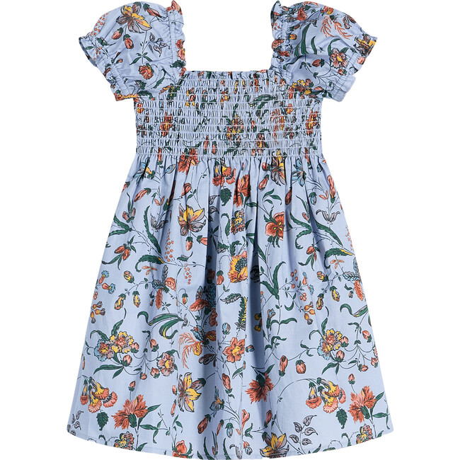 The Tiny Athena Smocked Babydoll Nap Dress, Fleur Chintz Thistle