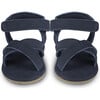 Tobi Nubuck Cross Strap Sandals, Navy - Sandals - 2