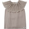 Emmi Ruffle Collar Sleeveless Blouse, Rose Powder - Blouses - 1 - thumbnail