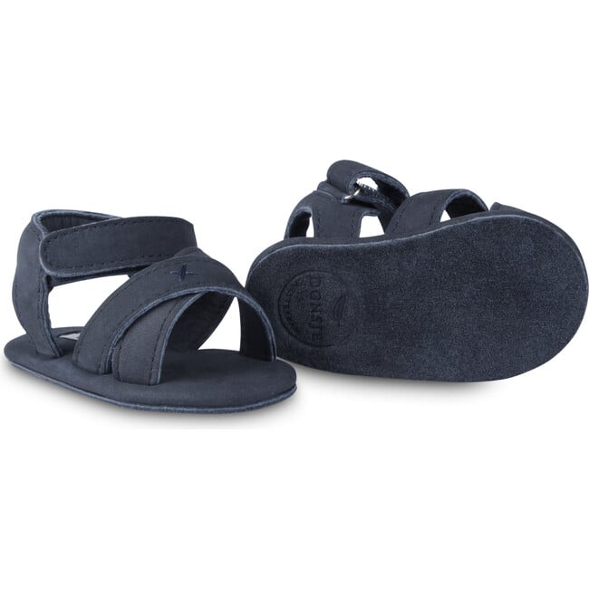 Tobi Nubuck Cross Strap Sandals, Navy - Sandals - 4