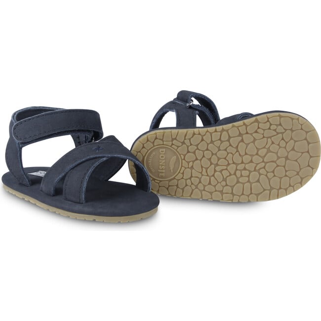 Tobi Nubuck Cross Strap Sandals, Navy - Sandals - 5