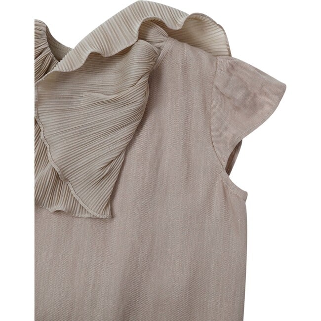 Emmi Ruffle Collar Sleeveless Blouse, Rose Powder - Blouses - 5