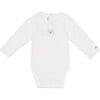 Davo Golden Retriever Long Sleeve Long Sleeve Bodysuit, Off-White - Onesies - 1 - thumbnail