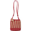 Raffia Crochet Floral Motif Bag, Fushia & Natural - Bags - 1 - thumbnail