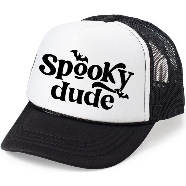 Spooky Dude Halloween Trucker Hat, Black