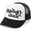 Spooky Dude Halloween Trucker Hat, Black - Hats - 1 - thumbnail