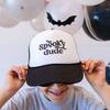Spooky Dude Halloween Trucker Hat, Black - Hats - 3