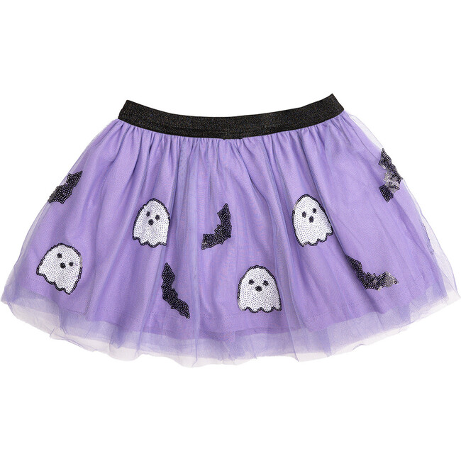 Ghost and Bat Sequin Halloween Tutu, Lavender