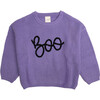 Boo Halloween Yarn Knit Sweater, Lavender - Sweatshirts - 1 - thumbnail
