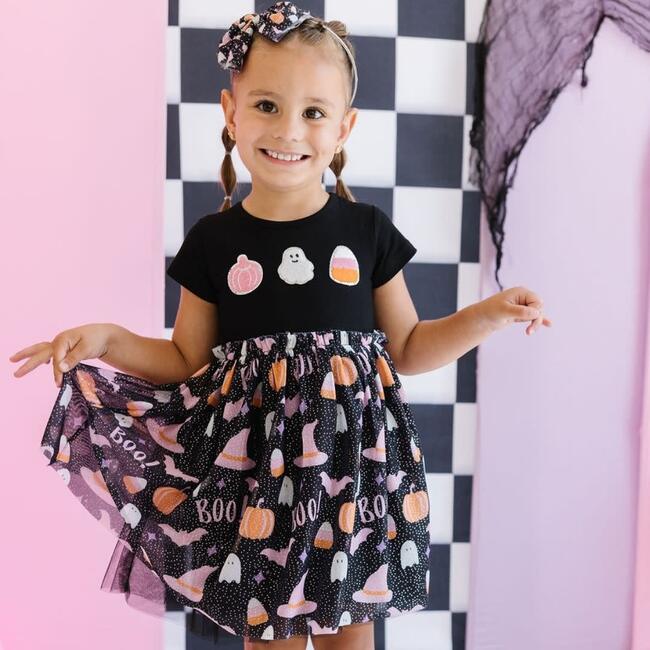 Boo Halloween Tulle Bow Headband, Multi - Hair Accessories - 2