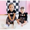 Boo Halloween Short Sleeve Tutu Dress, Black - Dresses - 4