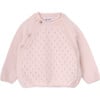 Newborn Cotton Long Sleeve Sweater, Pink - Sweaters - 1 - thumbnail