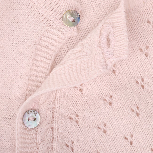 Newborn Cotton Long Sleeve Sweater, Pink - Sweaters - 2