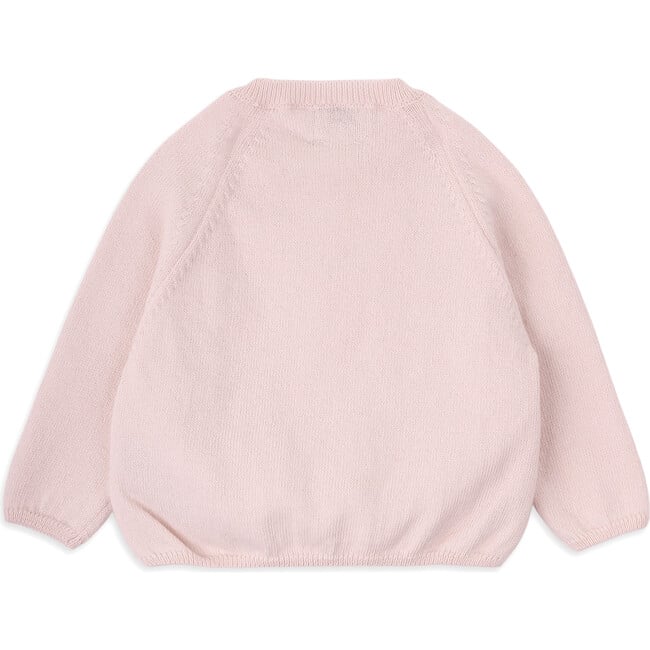 Newborn Cotton Long Sleeve Sweater, Pink - Sweaters - 3