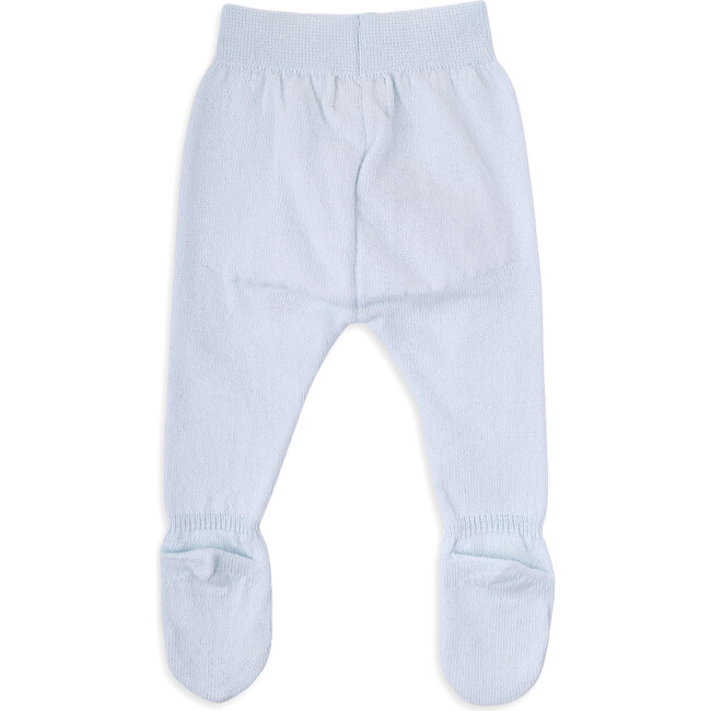 Newborn Cotton Knit Pants, Blue - Pants - 3