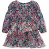 Floral Print Chiffon Ruffle Smocked Dress, Multicolors - Dresses - 1 - thumbnail