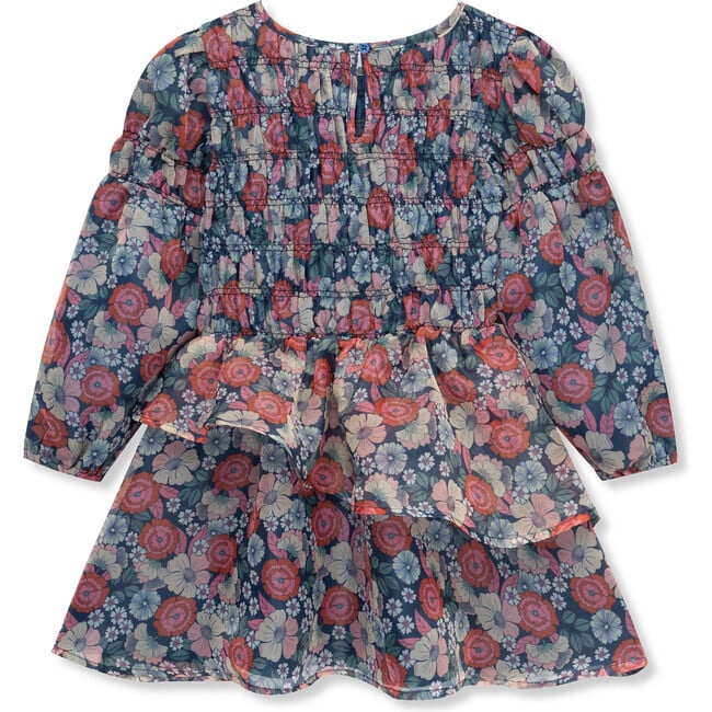 Floral Print Chiffon Ruffle Smocked Dress, Multicolors - Dresses - 2