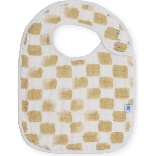 Cotton Muslin Multi-Layered Classic Snap-On Bib, Adobe Checker (Pack Of 3) - Bibs - 2