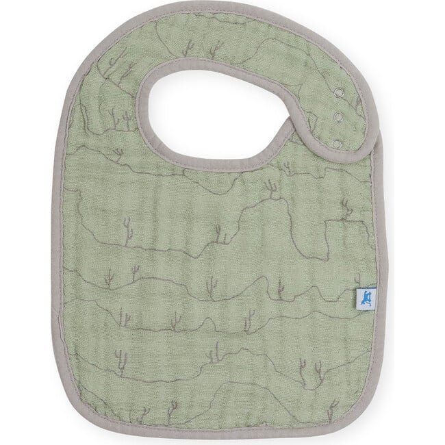 Cotton Muslin Multi-Layered Classic Snap-On Bib, Adobe Checker (Pack Of 3) - Bibs - 4