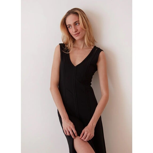 Women's Evelyn Dress, Deep Black - Dresses - 2